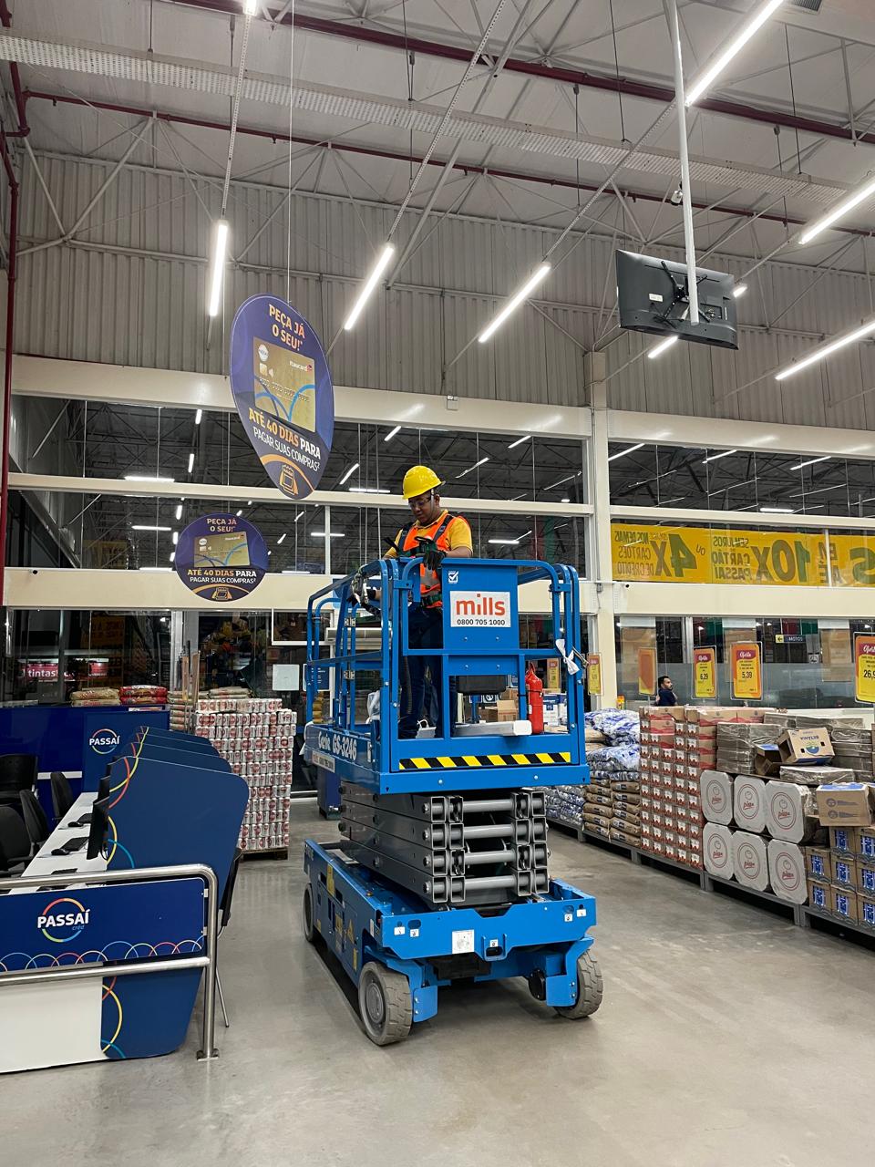 Vista geral do salão principal do Supermercado Assaí