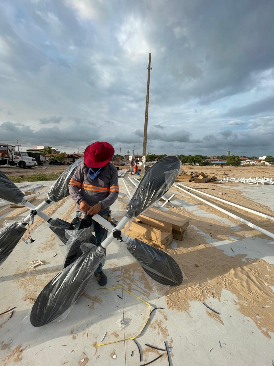 Vista geral da iluminação do Parque das Dunas